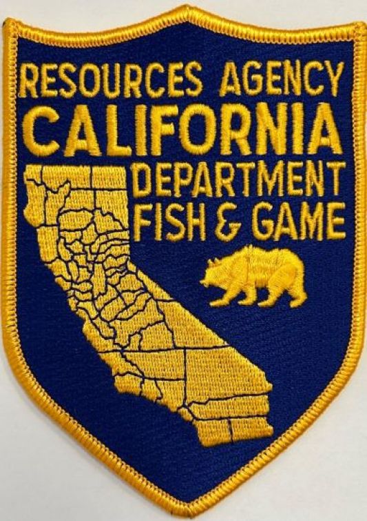 CALIFORNIA RESOURSES AGENCY DEPARTMENT OF FISH & GAME SHOULDER PATCH - SEW ON.
